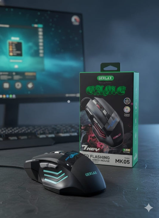 GERLAX MK-05 7 KEY RGB WIRED GAMING MOUSE HIGH QUALITY